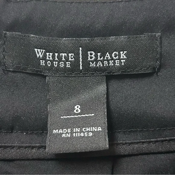 White House Black Market Black Mini Skater Skirt Size 8 - Picture 3 of 4